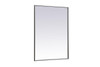 ELEGANT DECOR MR42736GR Metal frame rectangle mirror 27 inch x 36 inch in Grey