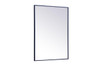 Elegant Decor MR42736BL Metal frame rectangle mirror 27 inch x 36 inch in Blue