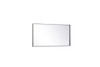 Elegant Decor MR41428S Metal frame rectangle mirror 14x28 inch in silver