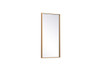 Elegant Decor MR41428BR Metal frame rectangle mirror 14x28 inch in brass