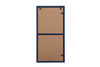 Elegant Decor MR41428BL Metal frame rectangle mirror 14x28 inch in blue