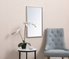 Elegant Decor MR41828S Metal frame rectangle mirror 18x28 inch in silver Elegant Decor MR41828S Metal frame rectangle mirror 18x28 inch in silver
