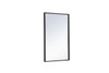 Elegant Decor MR41828BK Metal frame rectangle mirror 18x28 inch in black