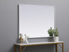 Elegant Decor MR43040WH Metal frame rectangle mirror 30 inch x 40 inch in White