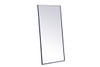 Elegant Decor MR43060BL Metal frame rectangle mirror 30 inch x 60 inch in Blue