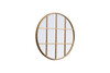 ELEGANT DECOR MR633232BR Metal windowpane mirror 32 inch in in x 32 inch in in Brass