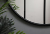 ELEGANT DECOR MR633232BK Metal windowpane mirror 32 inch in in x 32 inch in in Black