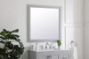 Elegant Decor VM23636GR Aqua square vanity mirror 36 inch in Grey