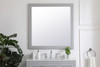 Elegant Decor VM23636GR Aqua square vanity mirror 36 inch in Grey