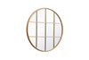 ELEGANT DECOR MR633636BR Metal windowpane mirror 36 inch in x 36 inch in Brass