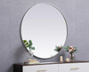Elegant Decor MR4845S Metal frame round mirror 45 inch in silver