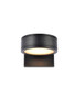 Living District LDOD4018BK Raine Integrated LED wall sconce in black
