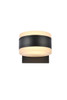 Living District LDOD4012BK Raine Integrated LED wall sconce in black