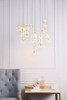 Elegant Lighting 3500D24C Polaris LED light Chrome Pendant Clear Crystal