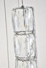 Elegant Lighting 3500D24C Polaris LED light Chrome Pendant Clear Crystal