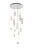 Elegant Lighting 3500D24C Polaris LED light Chrome Pendant Clear Crystal