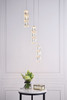 Elegant Lighting 3500D3RC Polaris LED light Chrome Pendant Clear Crystal