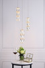 Elegant Lighting 3500D3RG Polaris LED light Gold Pendant Clear Crystal