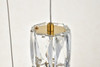 Elegant Lighting 3500D5RG Polaris LED light Gold Pendant Clear Crystal