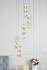Elegant Lighting 3500D5RG Polaris LED light Gold Pendant Clear Crystal