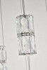 Elegant Lighting 3500D28C Polaris LED light Chrome Pendant Clear Crystal