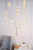 Elegant Lighting 3500D28C Polaris LED light Chrome Pendant Clear Crystal