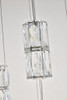 Elegant Lighting 3500D28C Polaris LED light Chrome Pendant Clear Crystal