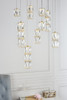 Elegant Lighting 3500D9G Polaris LED light gold Pendant Clear Royal Cut Crystal