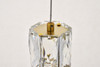 Elegant Lighting 3500D1G Polaris LED light gold Pendant Clear Royal Cut Crystal