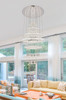 Elegant Lighting 3503G34C Monroe Integrated LED chip light Chrome Chandelier Clear Royal Cut Crystal