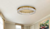 Elegant Lighting 3503F33G Monroe LED light Gold Flush Mount Clear Royal Cut Crystal