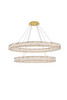 Elegant Lighting 3503D40G Monroe Integrated LED light Gold Chandelier Clear Royal Cut Crystal