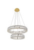 Elegant Lighting 3503G24G Monroe Integrated LED chip light gold Chandelier Clear Royal Cut Crystal