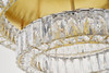 Elegant Lighting 3503F26L2G Monroe LED light gold Flush Mount Clear Royal Cut Crystal