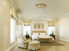 Elegant Lighting 3503F26L2G Monroe LED light gold Flush Mount Clear Royal Cut Crystal