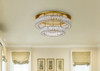 Elegant Lighting 3503F26L2G Monroe LED light gold Flush Mount Clear Royal Cut Crystal