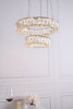 Elegant Lighting 3503G18G Monroe Integrated LED chip light gold Pendant Clear Royal Cut Crystal