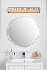 Elegant Lighting 3502W24G Monroe Integrated LED chip light gold Wall Sconce Clear Royal Cut Crystal