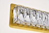 Elegant Lighting 3502W24G Monroe Integrated LED chip light gold Wall Sconce Clear Royal Cut Crystal