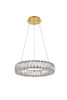 3503D17G Monroe Integrated LED chip light gold Pendant Clear Royal Cut Crystal