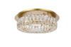 3503F18G Monroe LED light gold Flush mount Clear Royal Cut Crystal