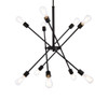 Living District LD8003D28BLA Axel 10 lights black pendant with hanging rod