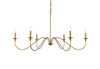 Living District LD5056D48BR Rohan 48 inch chandelier in brass