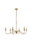 Living District LD5006D36BR Rohan 6 lights brass chandelier