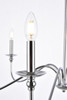 Living District LD5006D36PN Rohan 6 lights polished nickel chandelier