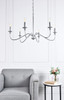 Living District LD5006D36PN Rohan 6 lights polished nickel chandelier