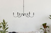 Living District LD5056D48MB Rohan 48 inch chandelier in matte black