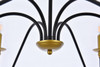 Living District LD5056D48BRB Rohan 48 inch chandelier in matte black and brass