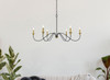 Living District LD5056D48BRB Rohan 48 inch chandelier in matte black and brass