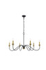 Living District LD5056D42BRB Rohan 42 inch chandelier in matte black and brass